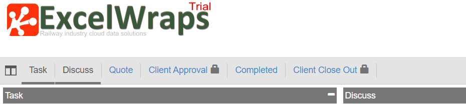 Screenshot of an example of parallel tabs presented side by side with horizontal scroll