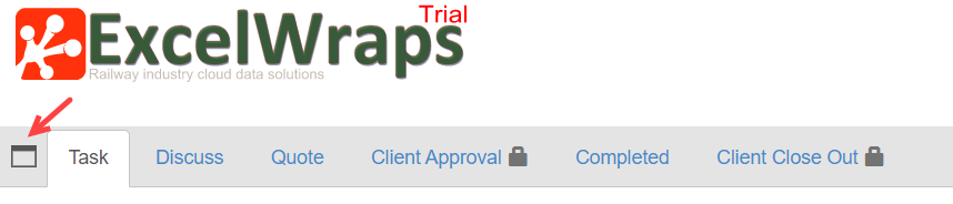 Screenshot of the tab layout button that allows you to switch to parallel tabs