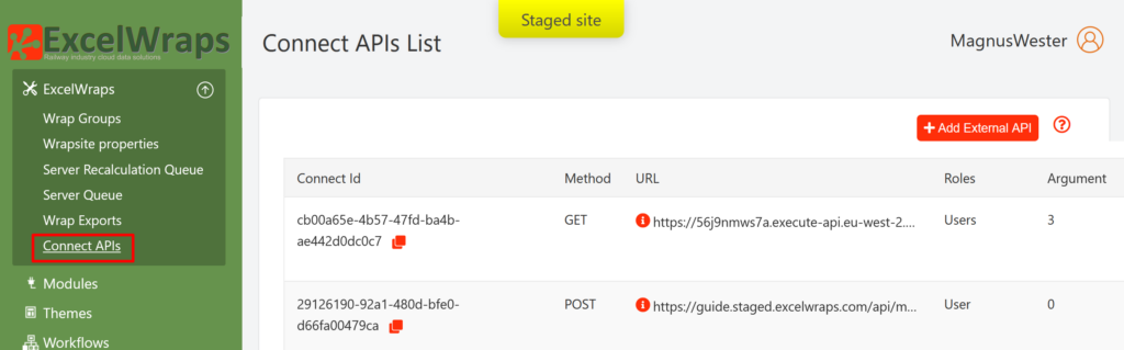 Screenshot of the WrapConnector main screen.